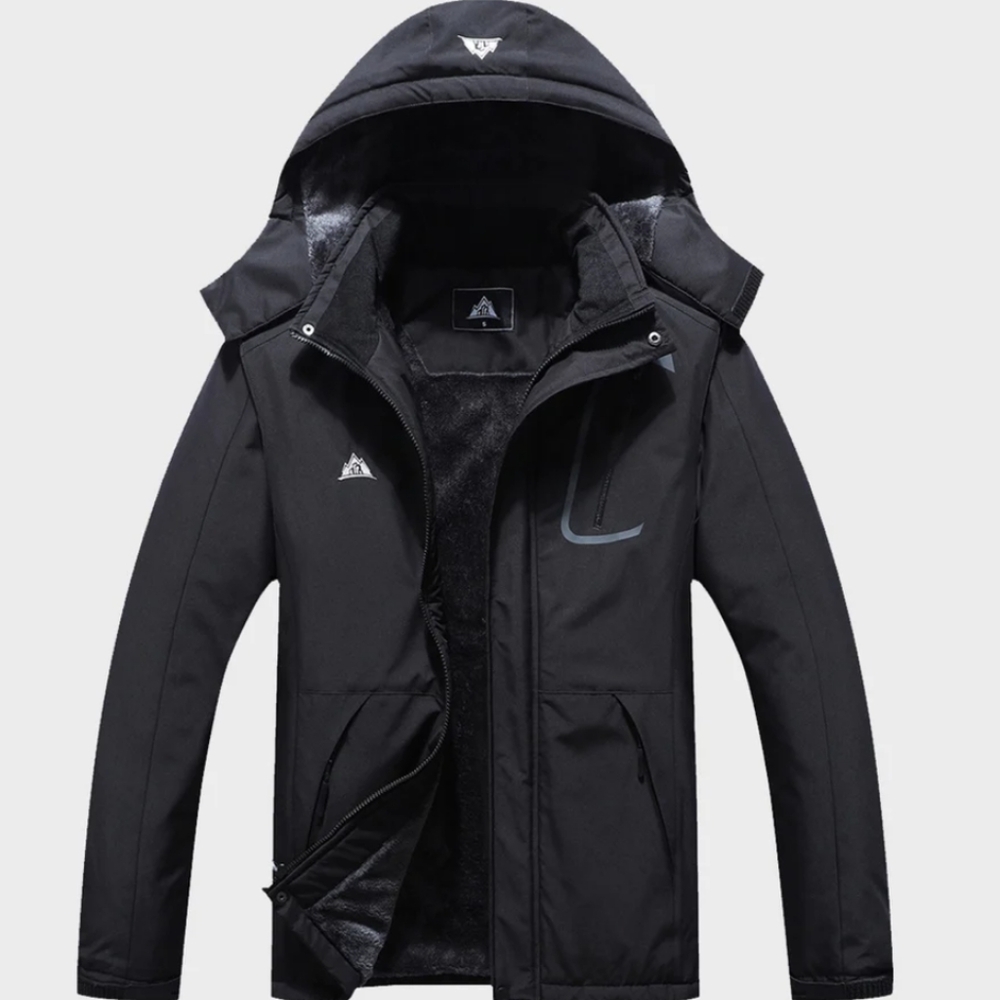 Moerdeng Men's ArcticPeak Ski Jacket Black Size L